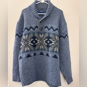 PENDLETON WOOL NAVAJO PULL OVER SWEATER MEN SZ XL 100% PURE WOOL